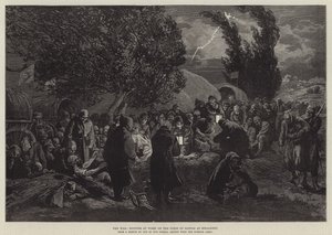 La guerra, doctores trabajando en el campo de batalla en Sinankeui